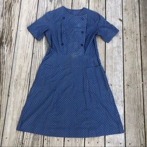 Vintage 60’s cotton sailor pocket pinup day dress